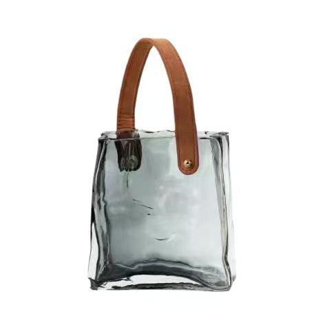 Modern, Simple, Light Luxury, Original Color, New Handbag, Glass Vase, Living Room Flower Arrangement, Water-Raised Flowers, Fish Tank Ornaments