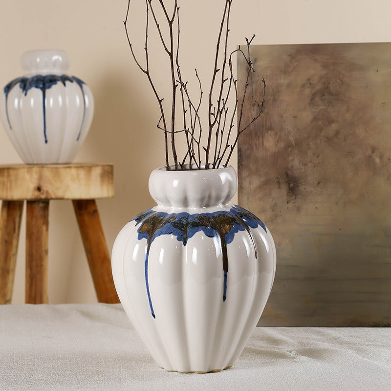 High-End Ceramic Vase Living Room Bedroom Decoration Nordic Modern Simple Hydroponic Flower Device