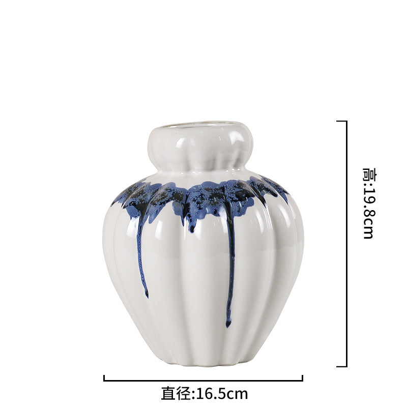 High-End Ceramic Vase Living Room Bedroom Decoration Nordic Modern Simple Hydroponic Flower Device