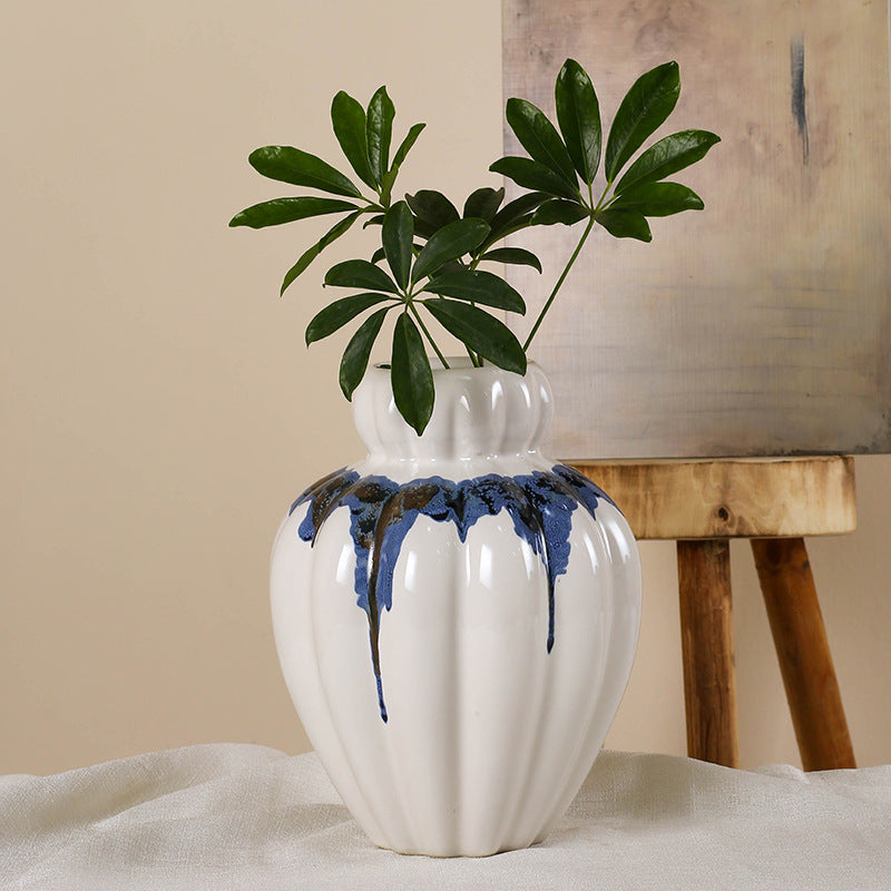 High-End Ceramic Vase Living Room Bedroom Decoration Nordic Modern Simple Hydroponic Flower Device